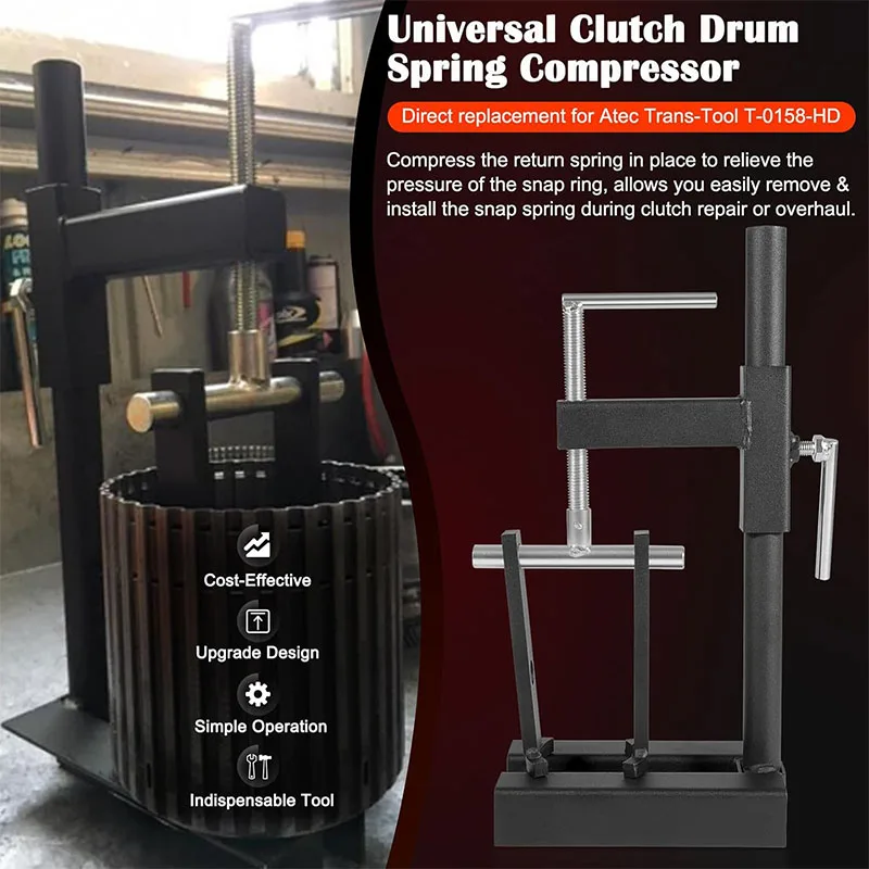 T-0158 Clutch Drum Spring Compressor Transmission Tool Heavy Duty Steel Bench Mount