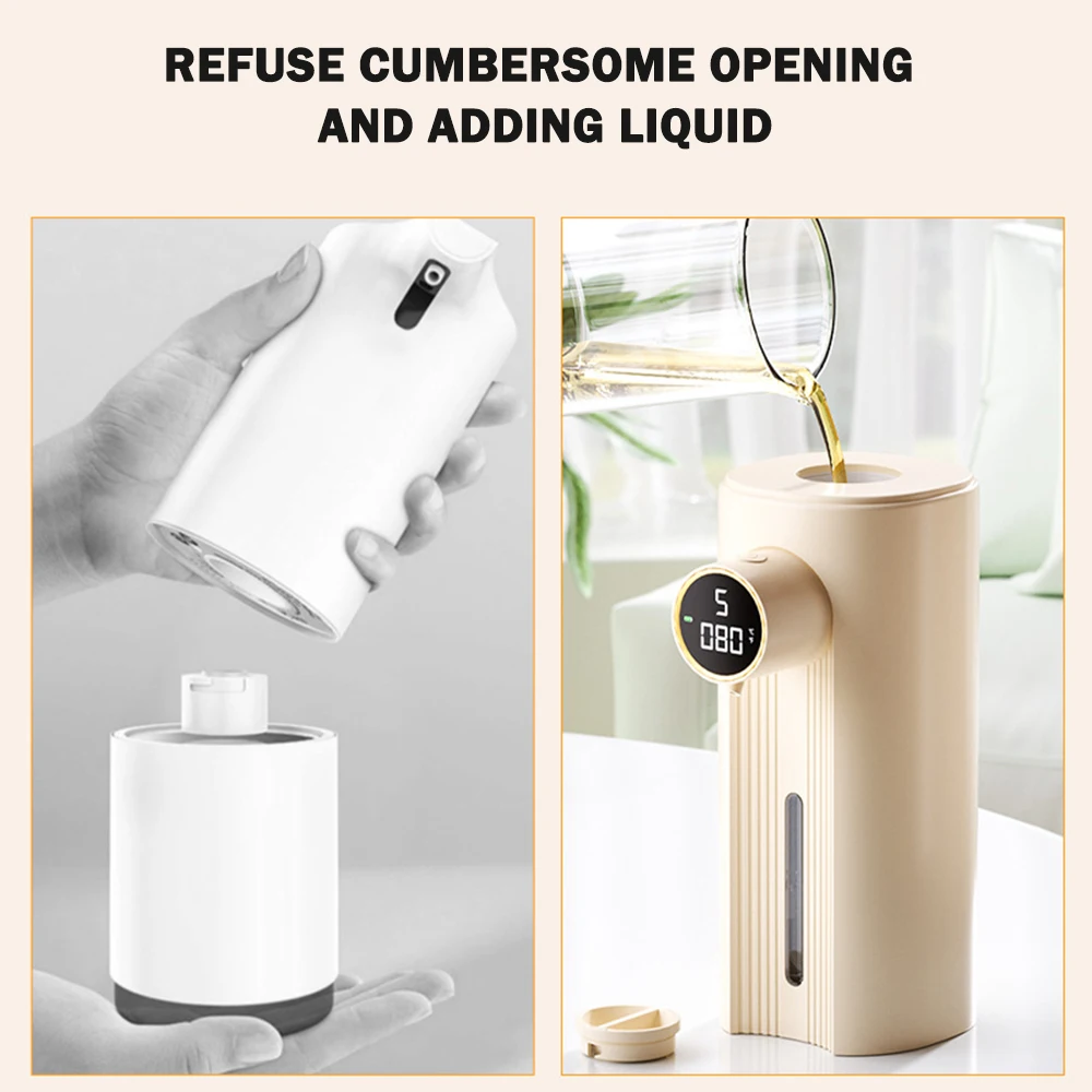 Automatic Liquid Soap Dispenser Touchless Sensor Rechargeable Bathroom Smart Foam Machine 350ML Liquid Soap Dispenser Container