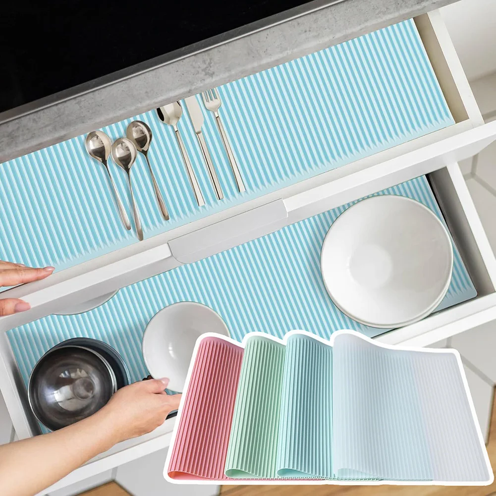 Reusable Cupboard Shelf Liners Food Safe Refrigerator Shelf Protective Pad Home Kitchen Accessories