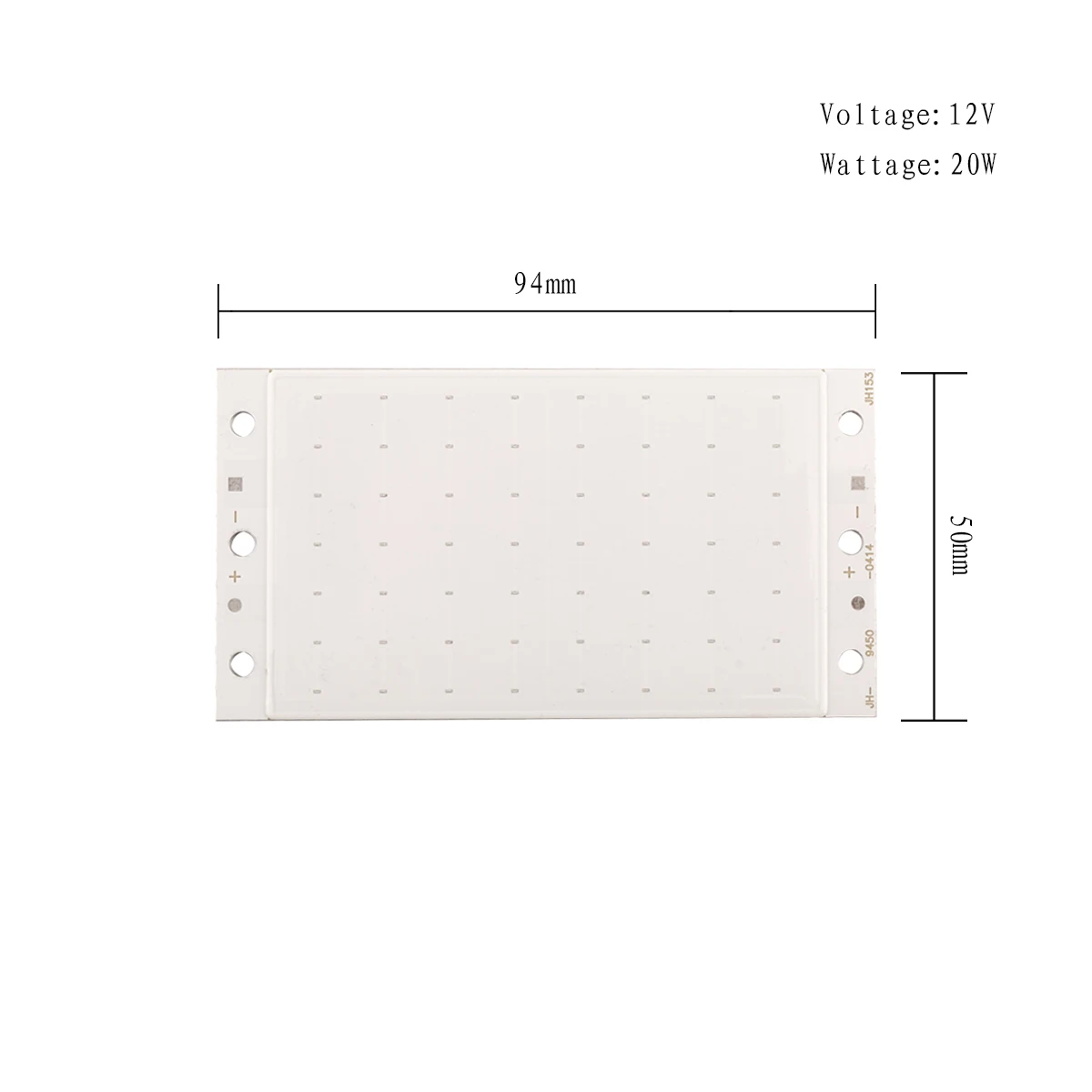 1 szt. 20W pasek COB LED światła o dużej mocy 12V lampa Chip 94*50mm chłodna/neutralna/ciepła biel