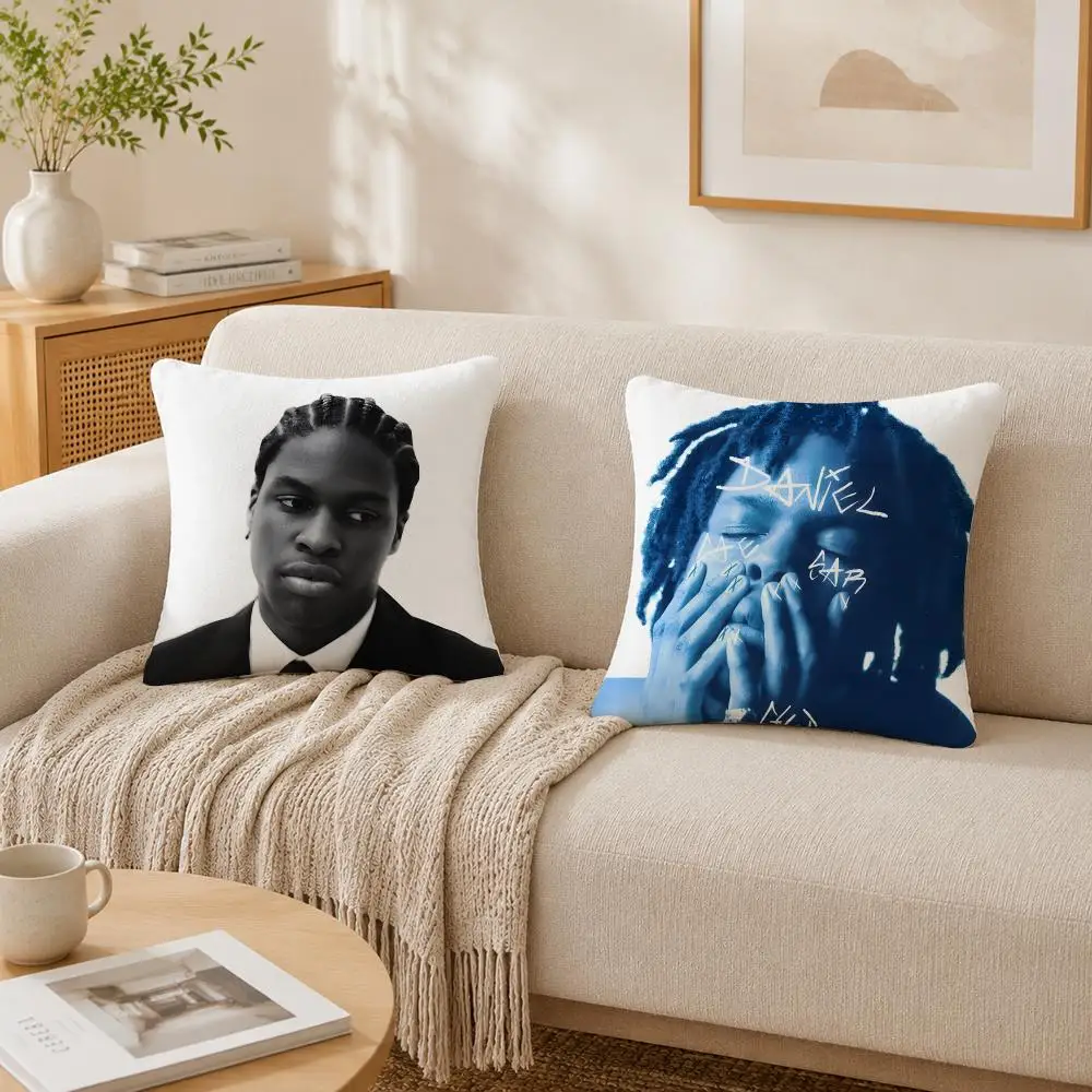Singer D-Daniel Caesar Cushion Cover Plush Decorative Pillow Case With Hidden Zipper Cutecore Room Decor For Home