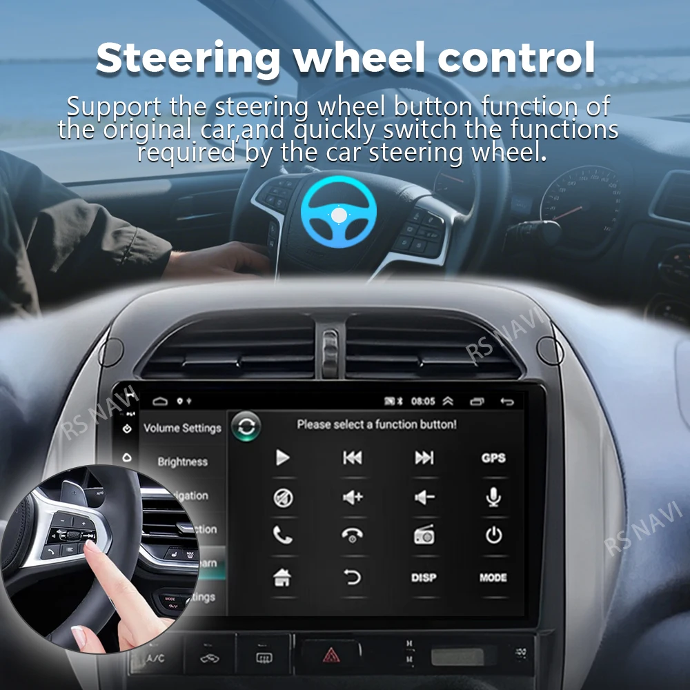 Android 16 For Toyota RAV4 2 CA20 CA20W XA20 2003 - 2005 2K QLED Stereo Car Radio Multimedia Video Player GPS 4G CarPlay