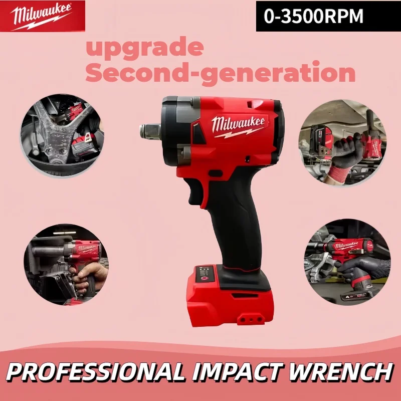 

Brushless Cordless 18V Battery Milwaukee 1/2 Electric Wrench Car Truck Repair Screwdriver Impact Drill Rechargable Power Tools