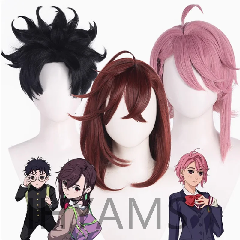 

Ken Takakura Momo Ayase Aira Shiratori Cosplay Wig Anime Dandadan Okarun Wig Heat Resistant Synthetic Hair Wigs + Wig Cap