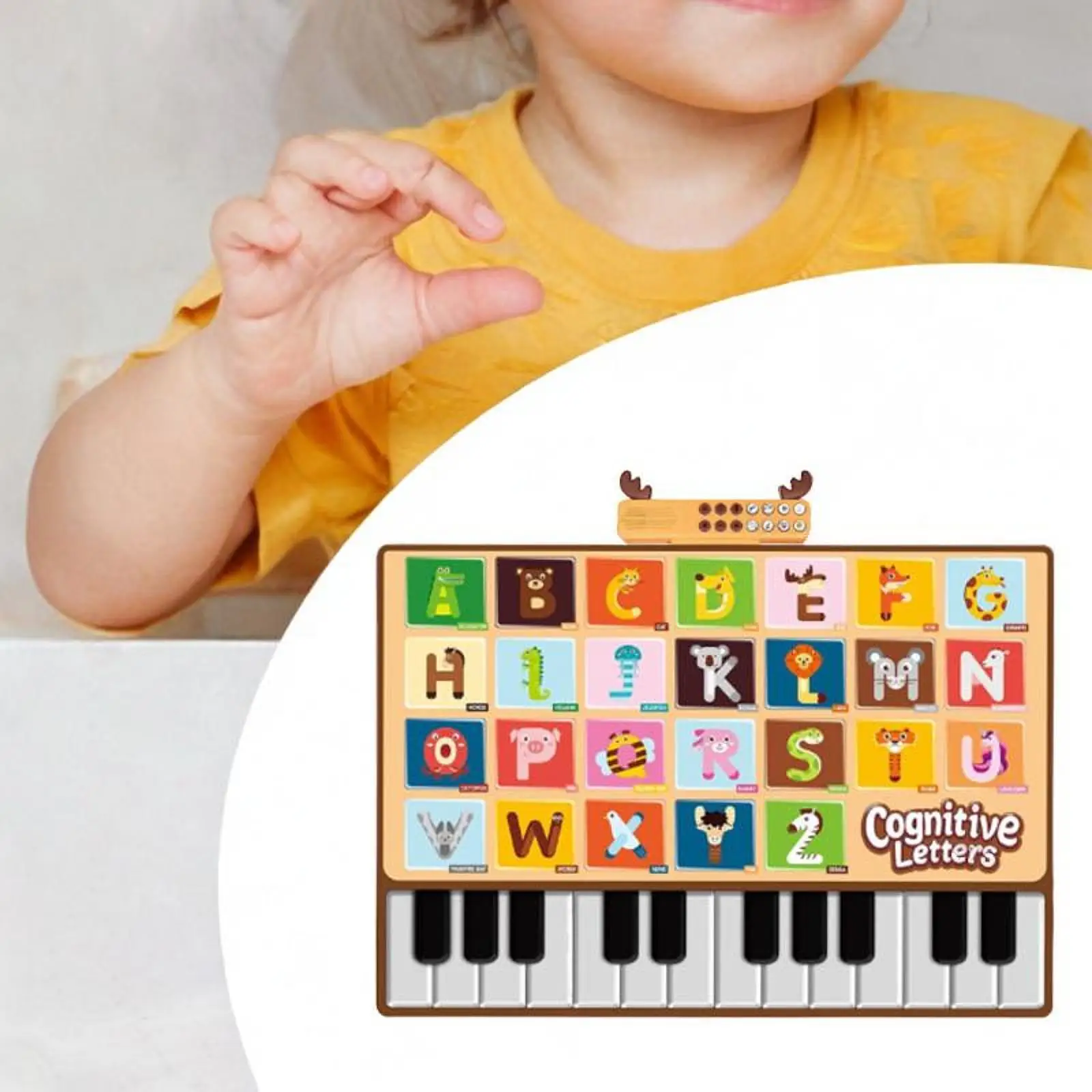 

Baby Piano Mat with 26 Letters Floor Piano Keyboard Mat for Toddlers Adults
