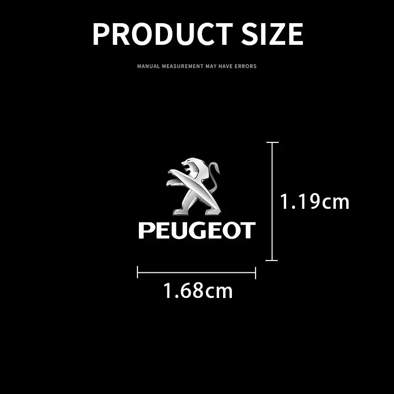 Car Rear Trunk Letters Logo Emblem Badge Decals Sticker for Peugeot 407 3008 307 308 206 508 208 207 607 Wheel Center Caps