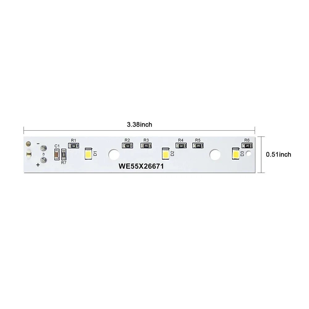 

1PC WE55X26671 Strip Light For GE Refrigerators Strip Light Commerical For Kegerator, Compact Fridge 8.58cm*1.29cm Lamp