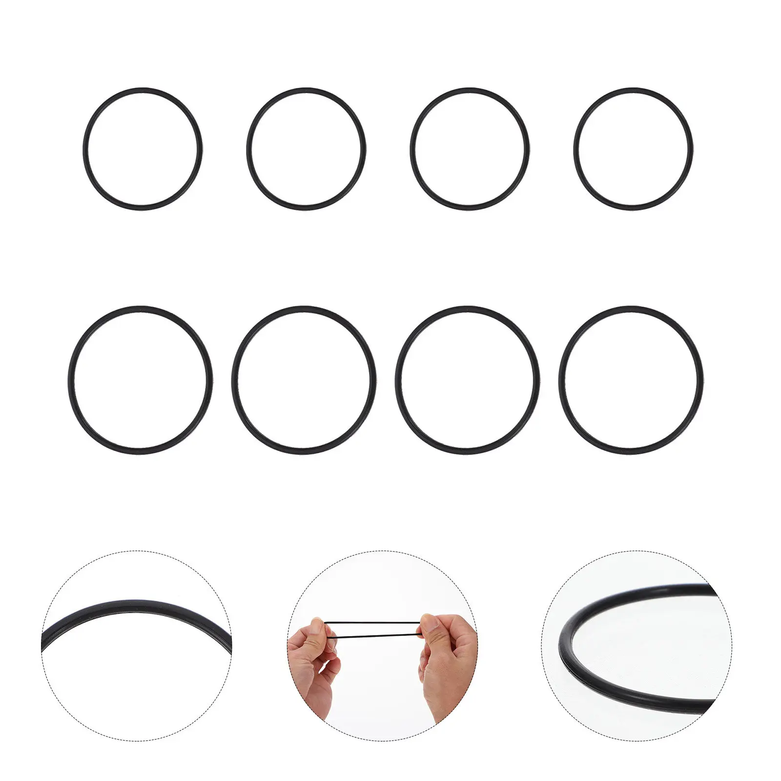 

8Pcs Bike Stopwatch Holder Silicone Band Elastic Fixator Stopwatch Base Speedometer Bike Supplies Speedometer Silicone Band