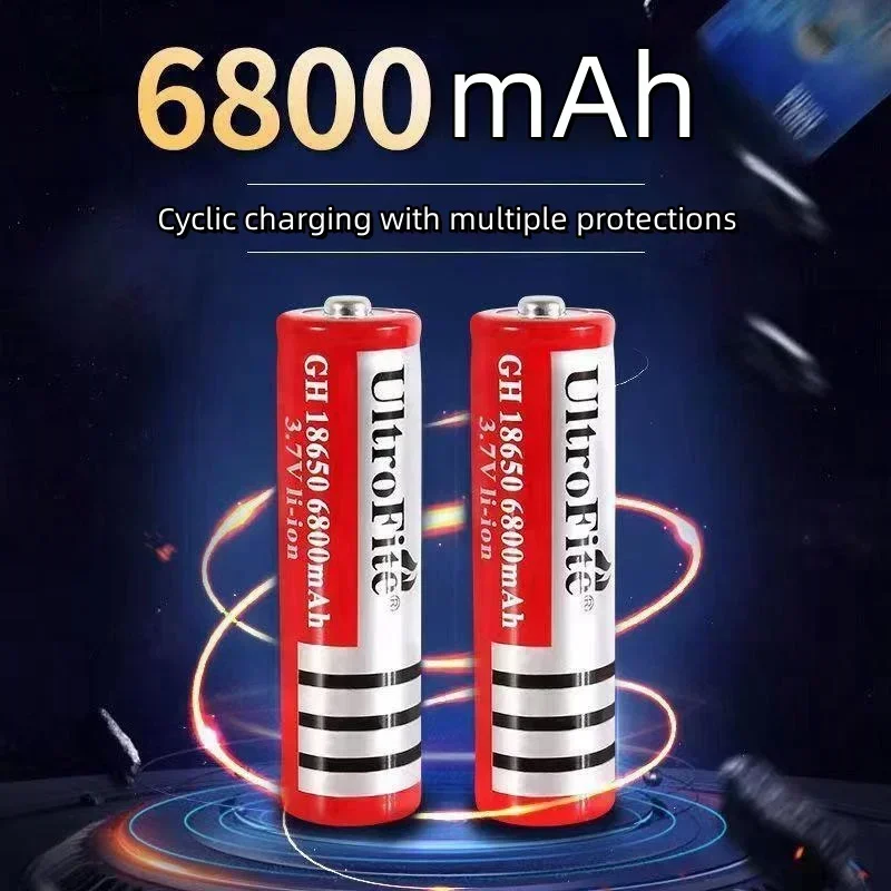 3.7V 6800mAh Rechargeable 18650 Lithium Battery For Led Flashlight Battery Litio Battery