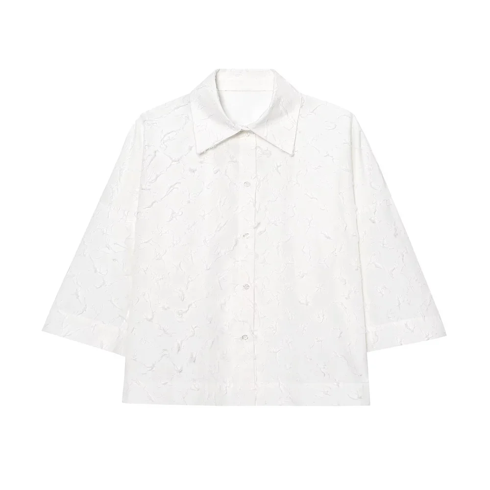 Sommer neue Damenmode lässig europäischen und amerikanischen Stil große Silhouette Quaste Hemd