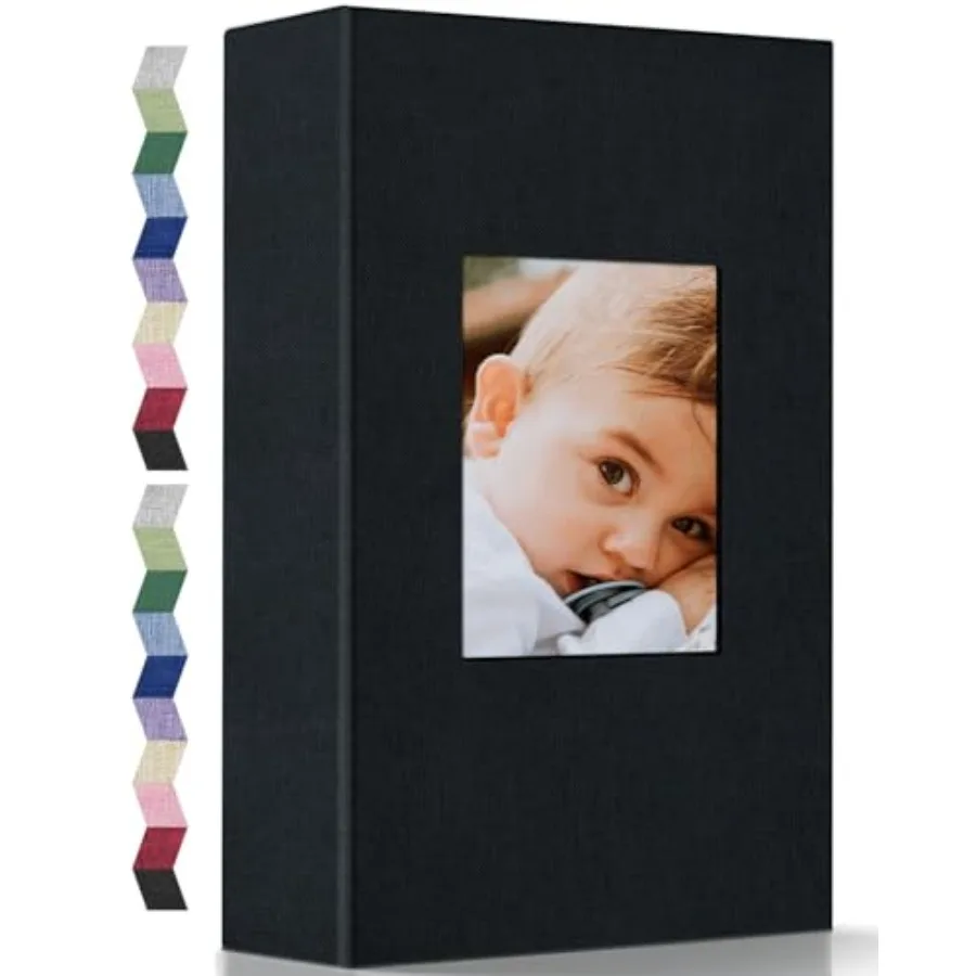 

Фотоальбом на 300 фотографий 4x6 дюймов, льняная обложка, фотоальбомы с 300 горизонтальными карманами, вставные фотоальбомы для семьи, свадьбы, юбилея