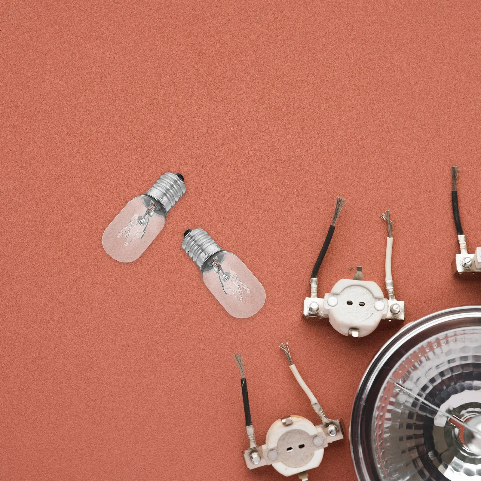 

10Pcs 15W E14 Small Screw Base Light Bulb for Refrigerator Microwave Range Hood - Clear Glass Appliance Bulbs Bright Cold LED