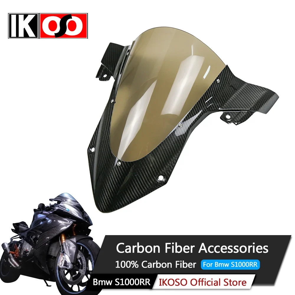 

For BMW S1000RR Windshield Carbon - Dark Tinted 100% Full Dry Carbon Fiber Motorcycle Fairing Modification Parts 2020 2021 2022
