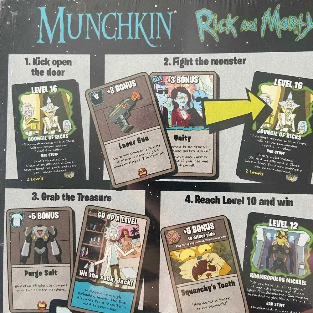 MUNCHKIN Rick And Morty Adult Swim Officially Licensed Card Board Game