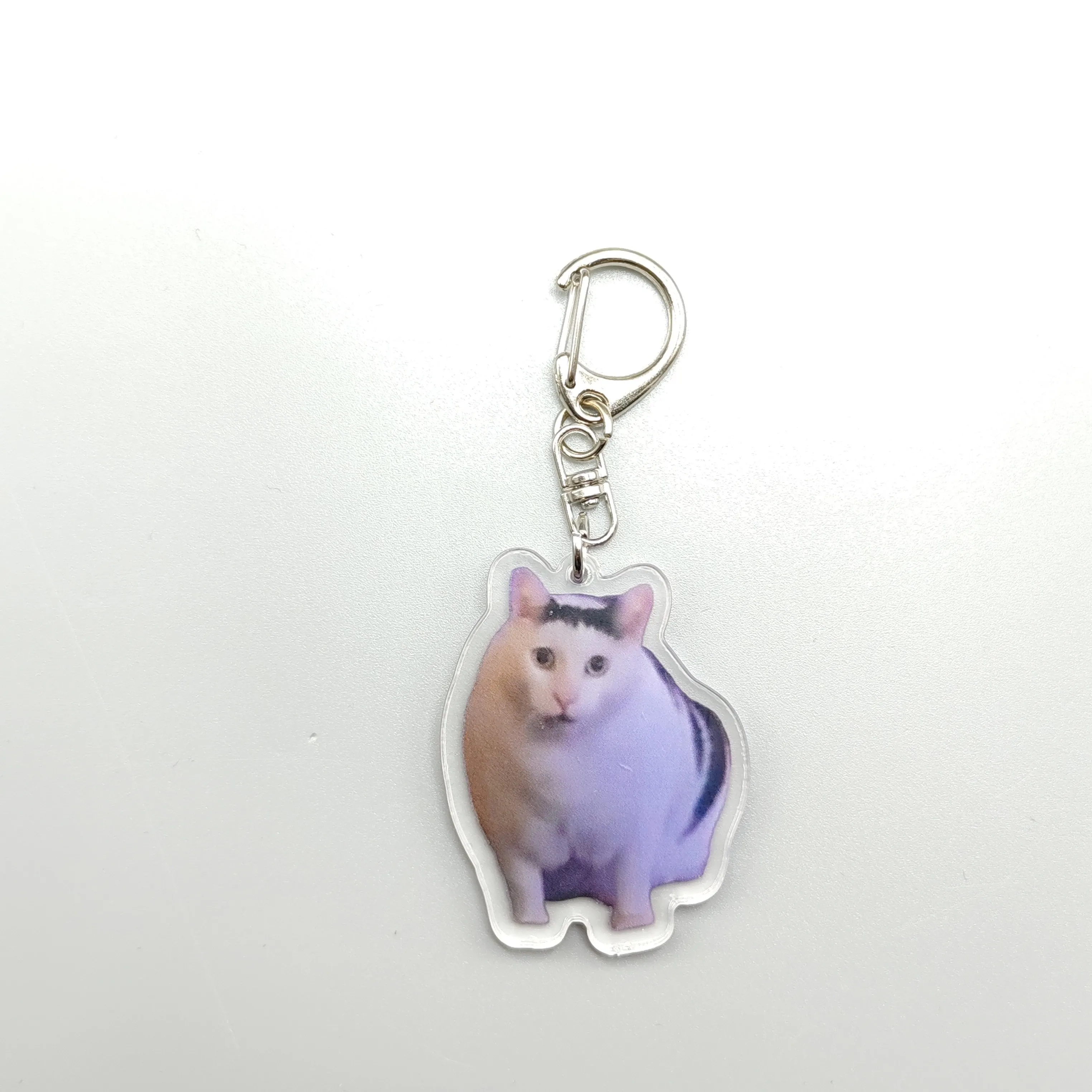 Rambling Goat Huh Cat Meme Keychain, Memes de gato confusos, Gritando com patas na cabeça, presente bonito para amigo