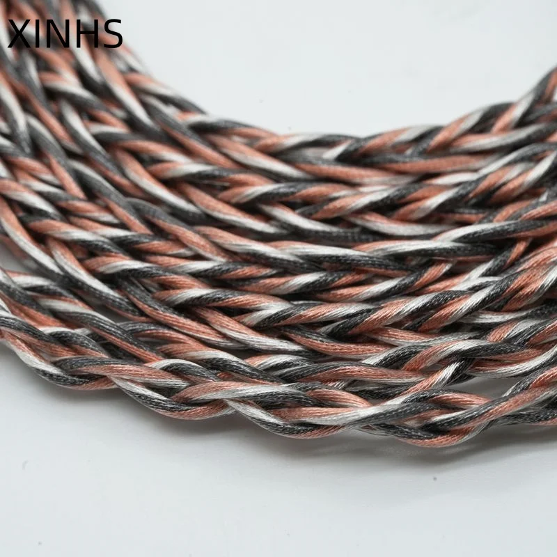 XINHS F14 8-adriges 7N versilbertes OCC+Graphen OCC Kopfhörer-Upgrade-Kabel – Detail 3