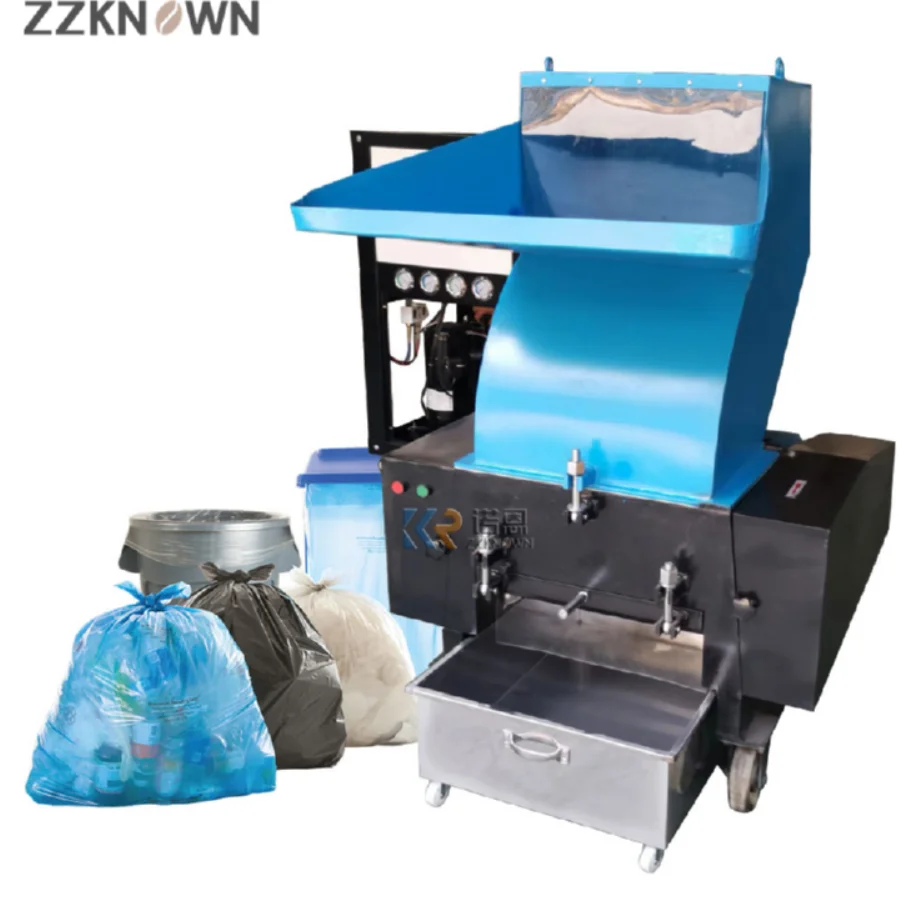 400KG/H Industrial Plastic Shredder Strong Plastic Water Bottle Bag Recycling Granulator Manufacturer Garbage Shredder