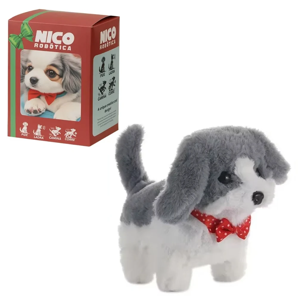 2026 Hot Fashion Interactive Robot Puppy Plush Toy – Walking, Barking, Tail Wagging, Perfect Educational Gift for Children