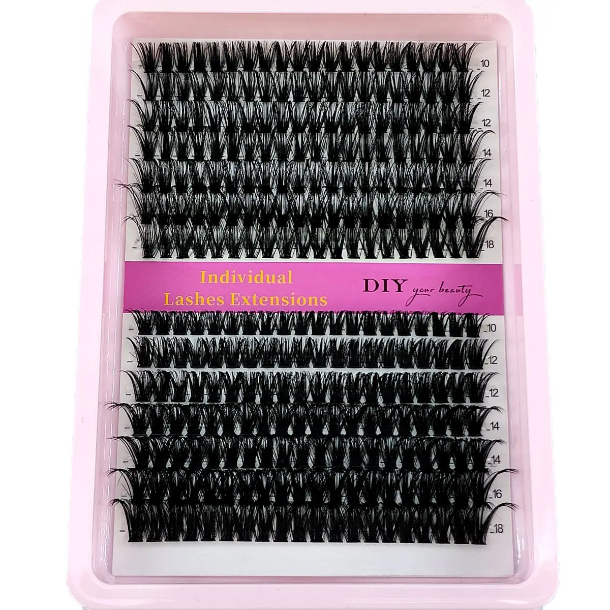 60D/80D/100D Mix Tray Wimpern Cluster 10-18mm Mix Wispy Einzelne Wimpern Extensions 266/280 stücke DIY Nerz Falsche Wimpern Make-Up – Detail 9