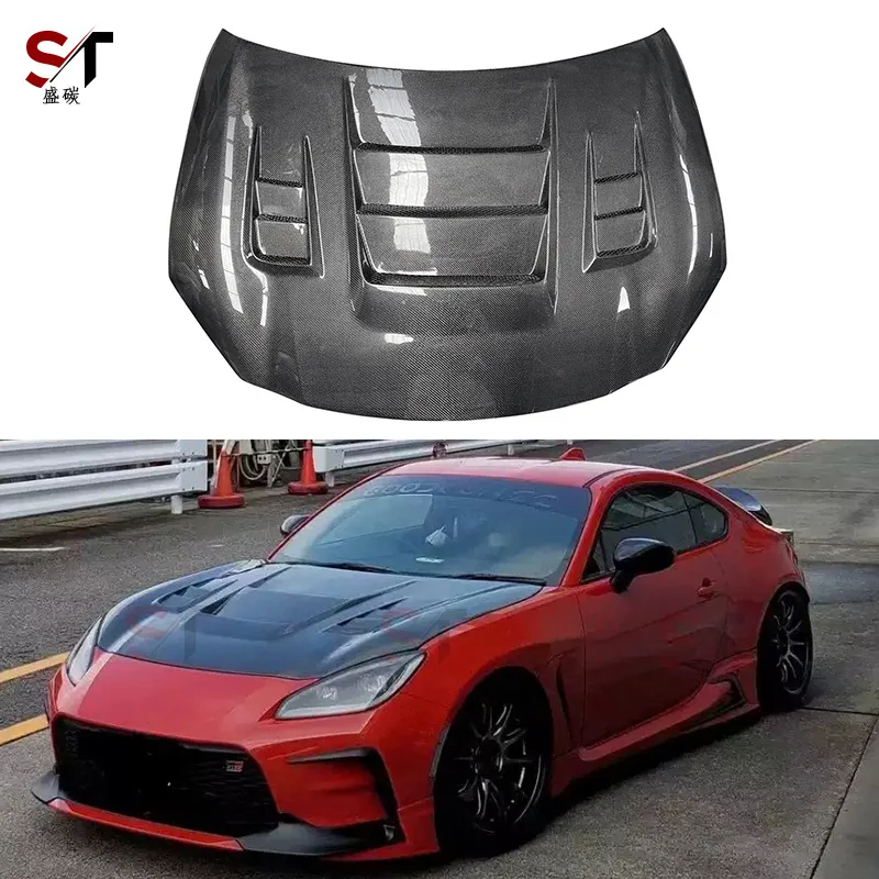 

Подходит для Toyota GR86 Subaru BRZ 2022 года, крышка капота из углеродного волокна, модифицированная крышка двигателя, окружающая среда