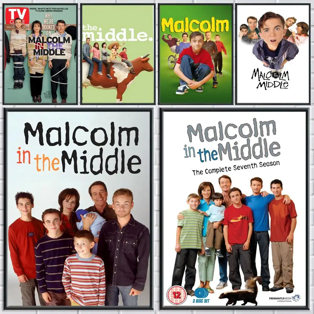 M-Malcolm in the M-Middle Poster Perfect Sticker Self Adhesive Wall Art Designed for Home Office Dining Spaces