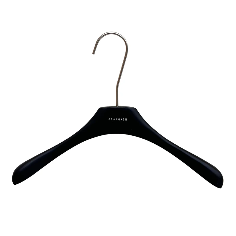 Clothes hanger black and white beech original wood non-slip clothes support women's high-grade seamless trouser rack