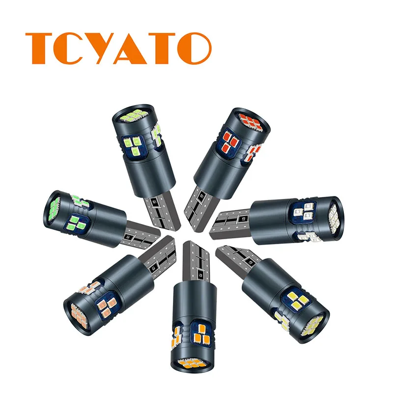 

TCYATO Car LED Show Wide Lights T10 2016 18smd High Brightness Decoding Canbus Error Free License Plate Reading Light