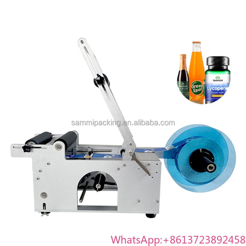 

Hot-Sale Semi-Automatic Manual Labeling Machine for Round Bottles Roll Sticker Label Machine