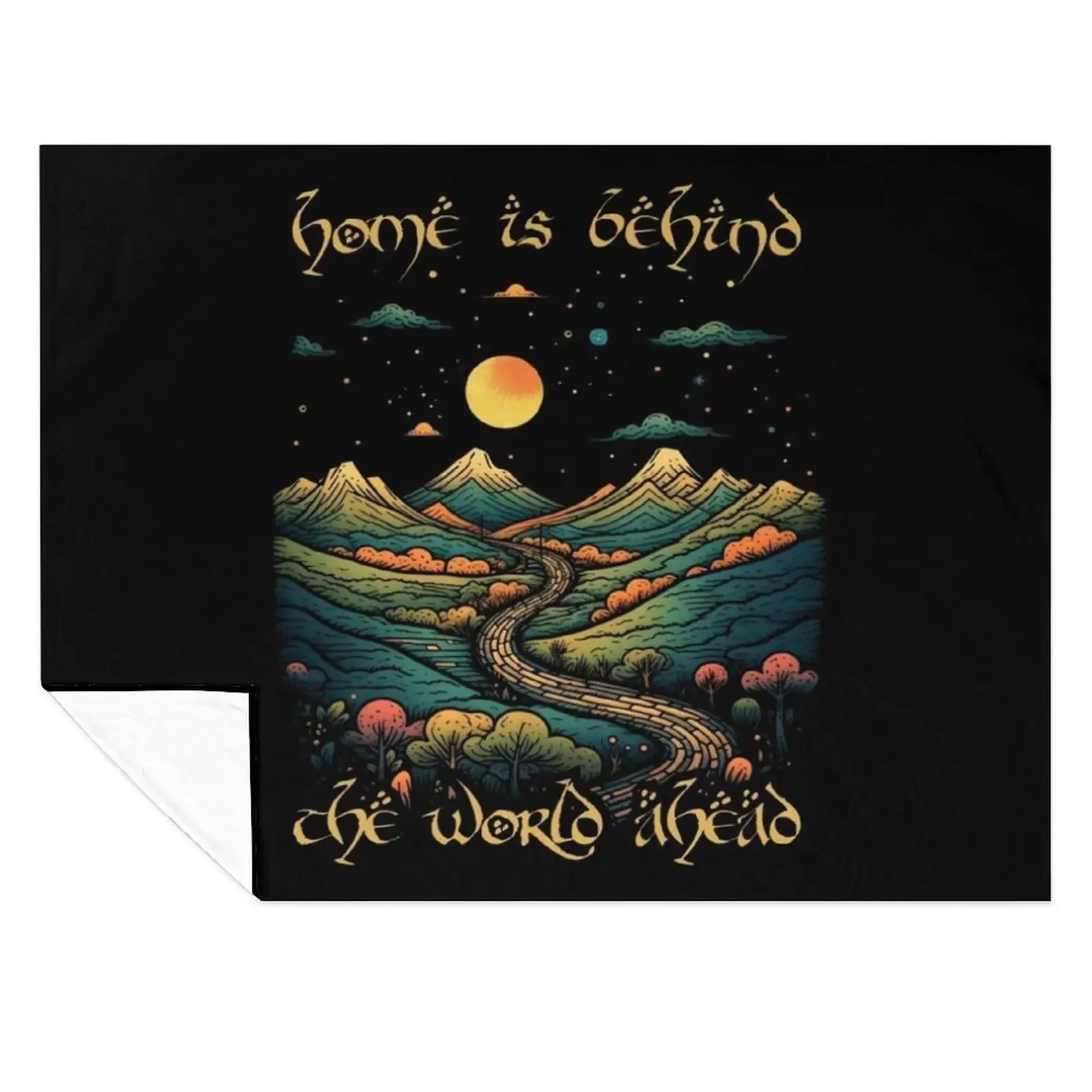 

Home is Behind, the World Ahead - Start Night - Fantasy Throw Blanket For Sofa Thin bed plaid Summer Beddings Polar Blankets