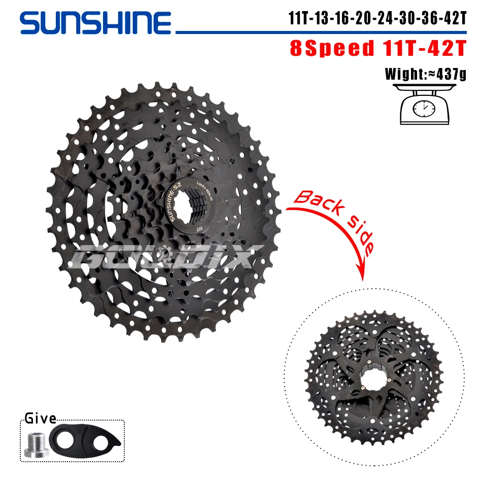 SUNSHINE Black MTB Freewheel 10/11/12 Speed HG for Shimano SRAM