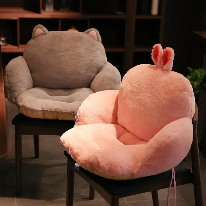 Creative Fruit Cartoon Shape Plush Seat Cushion, Thick, Soft, Office, Sedentary, Computer Chair Pad, Home Decor, Sitting Mat