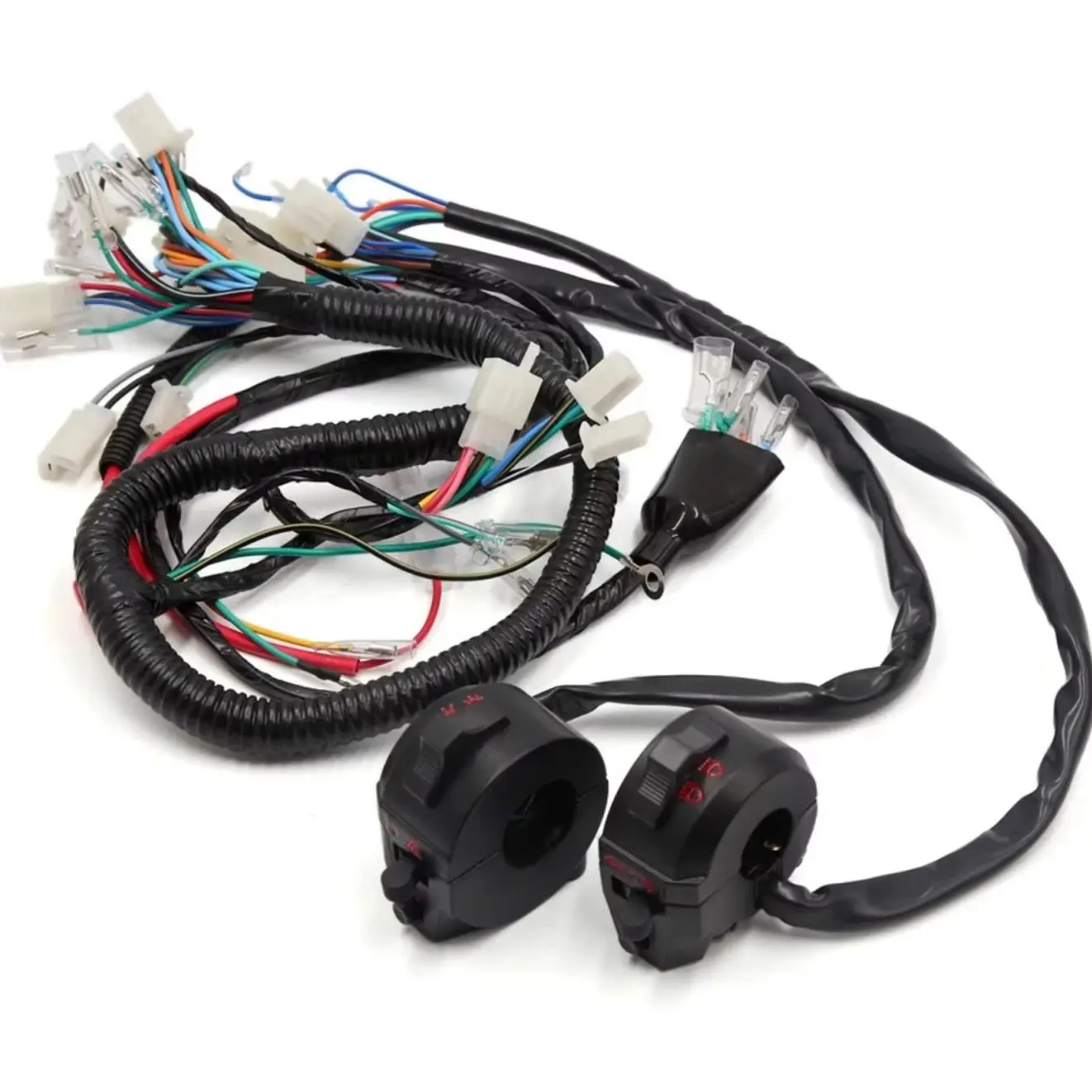 Motorcycle Full Electrics Wiring Harness For Honda CG125 ZJ125 Italika DT125 FT125 Switch Steering Ignition Headlight Control
