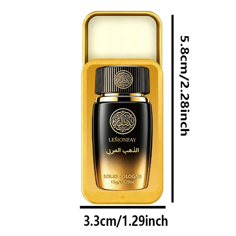 Tragbares Arabisches Festparfüm für Männer, Orientalisch-Holziges Aroma, Langanhaltender Festparfüm-Balsam für den Körper – Detail 10