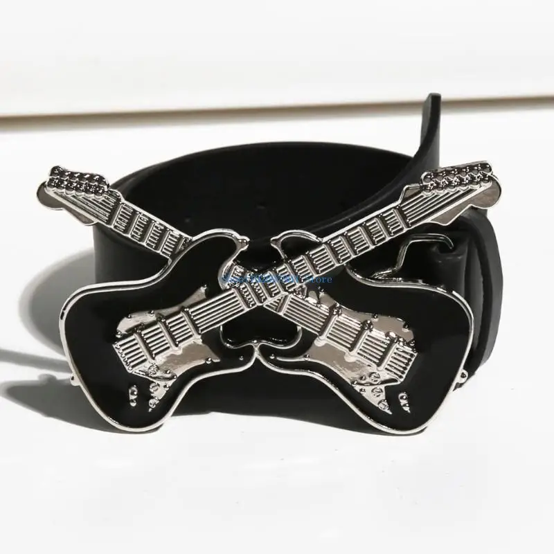 N7YF الغيتار مشبك حزام الخصر حزام الخصر نمط فريد من نوعه روك آند رول حزام من البولي يوريثان