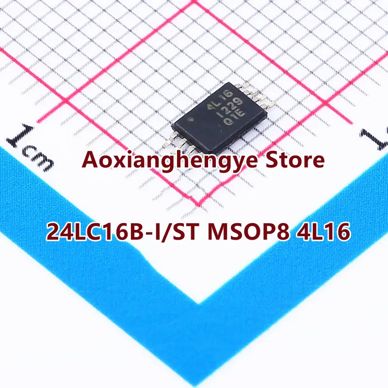 5PCS 24LC16B-I/ST 4L16 MSOP8 Serial EEPROM - 16KB - I²C - 2.5 to 5.5V - 400kHz - 8-lead TSSOP - -40°C to +85°C - Tube