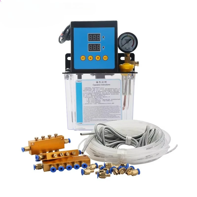 Numerical control router engraving machine gantry mill electric gear oil pump 1L Min automatic lubrication system