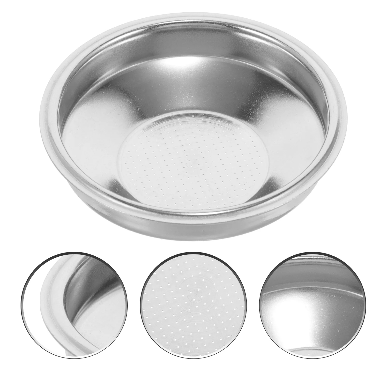 

Stainless Steel Coffee Filter Cup Fine Filter Holes Reusable Coffee Extractor Compatible with Espresso Machine Accessory