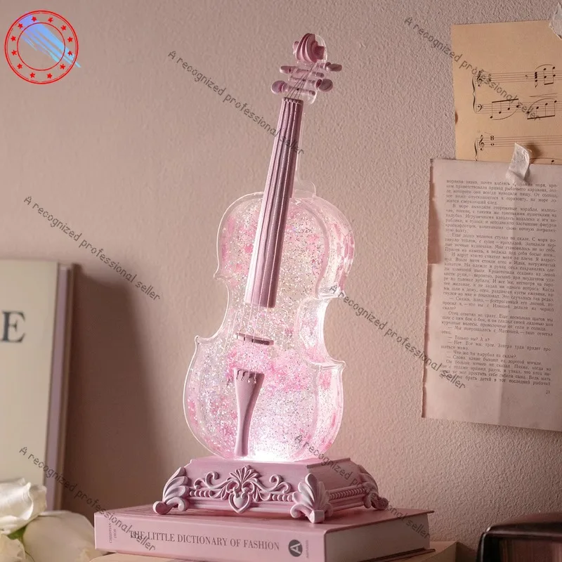 

Violin ornament, snowflake music box, music box, crystal ball, practical birthday gift for little girl, children and girls