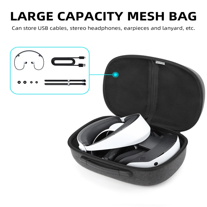 for PS VR2 Box Elite Head Strap Storage Bag for PlayStation VR2 Case Portable Box Travel Carrying Case EVA Handbag VR Accessory