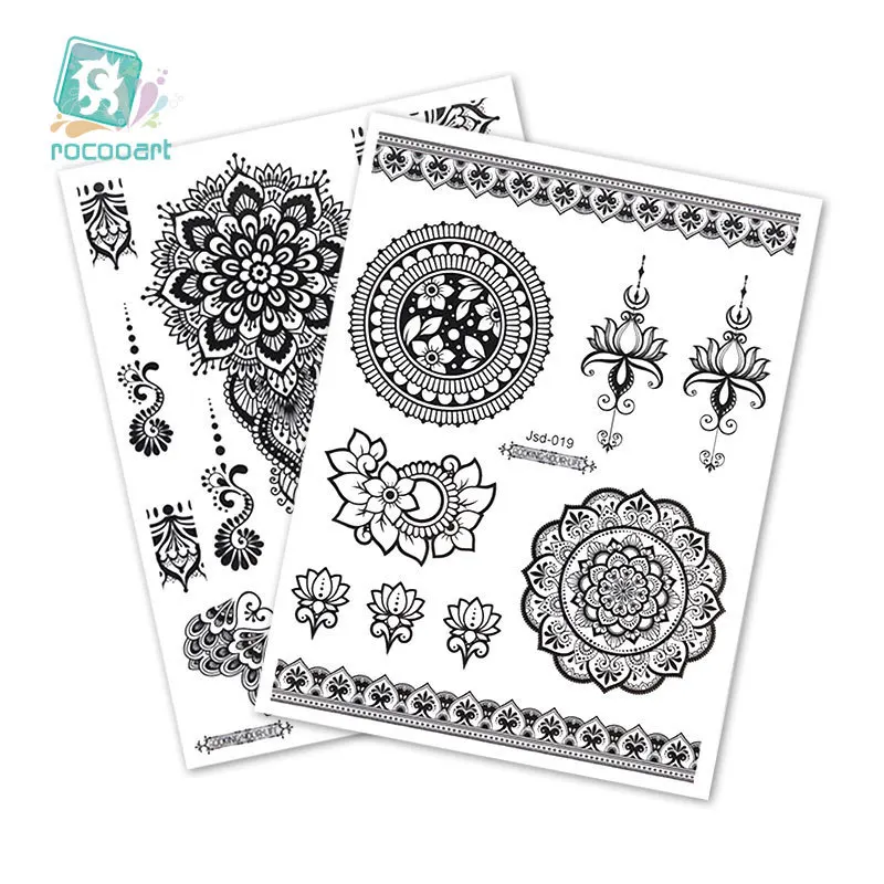 

Same Style2Zhang Chinese Style Single Black Tattoo Sticker Personalized Face Pasters Arm Stickers High-Grade Clavicle Stickers