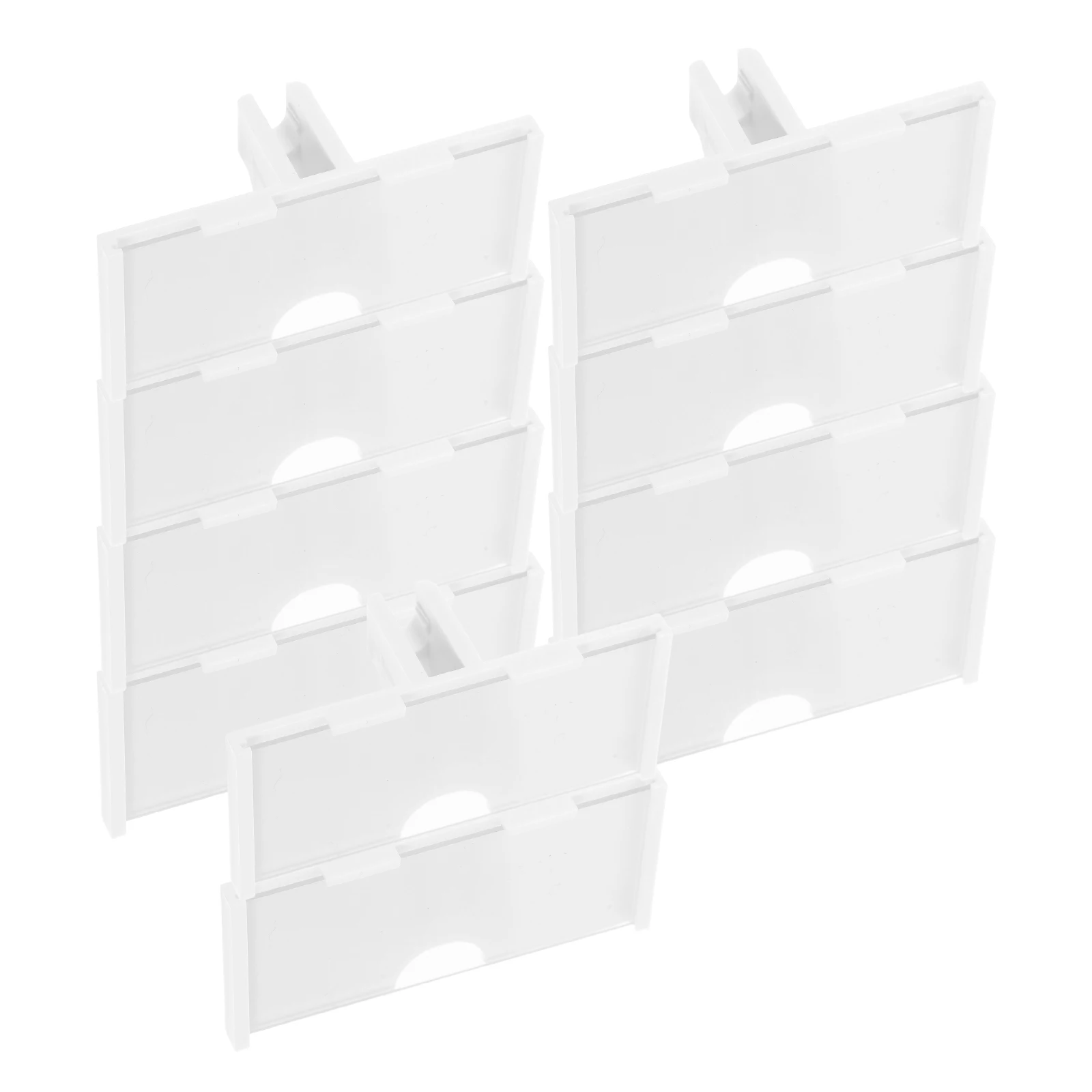

10pcs Plastic Price Tag Holders White For Retail Display Wire Sign Holder Reusable Shelf Label Clips Supermarket Store Tags