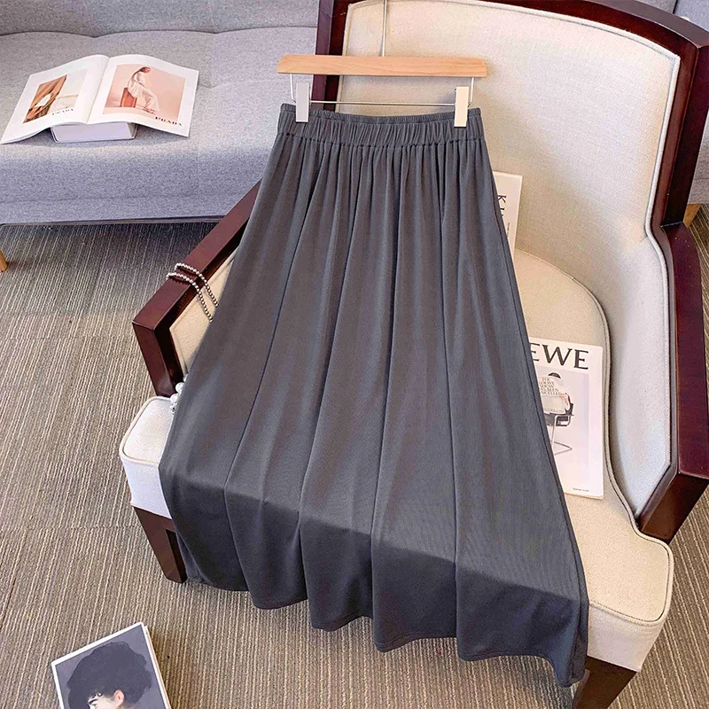 Plus size, women\'s summer new versatile casual style, covering flesh and slimming, commuting fashion skirt 3408