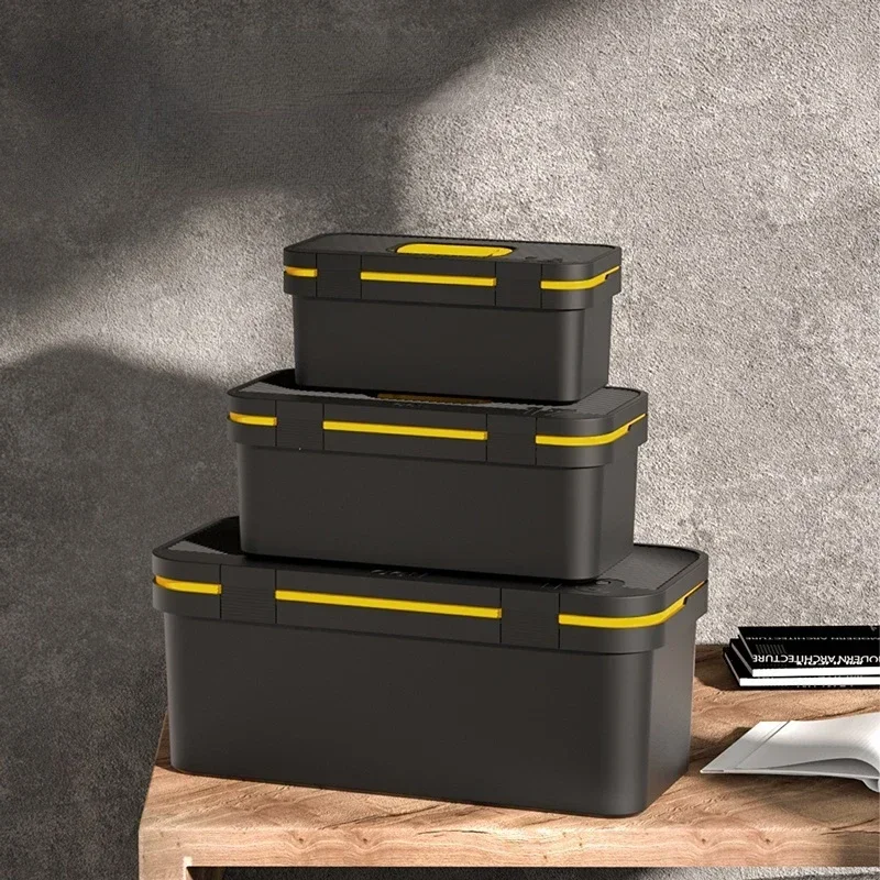 

Deli 14/17'' Household Double Layers Tool Storage Boxes ABS Large Capacity Tool Box Electrician Portable Tools Organizers Case