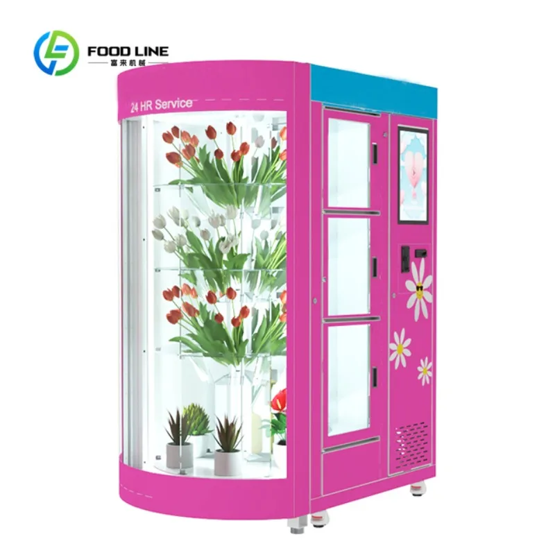 Máquina Expendedora de Flores Inteligente Personalizada con Pantalla LCD, Rosas Frescas con Control de Temperatura