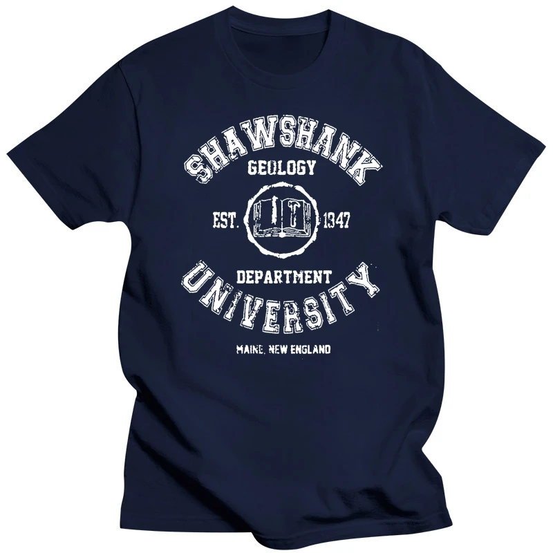 Shawshank University  Geology Department Grey T-shirt FN9829 Cotton Large Size Tops Tee Shirt