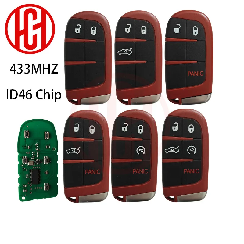 

433MHz ID46 M3N Remote Car Key Fob for Dodge Challenger Charger SRT Hellcat Redeye Widebody Jeep Grand Cherokee SRT Chrysler 300