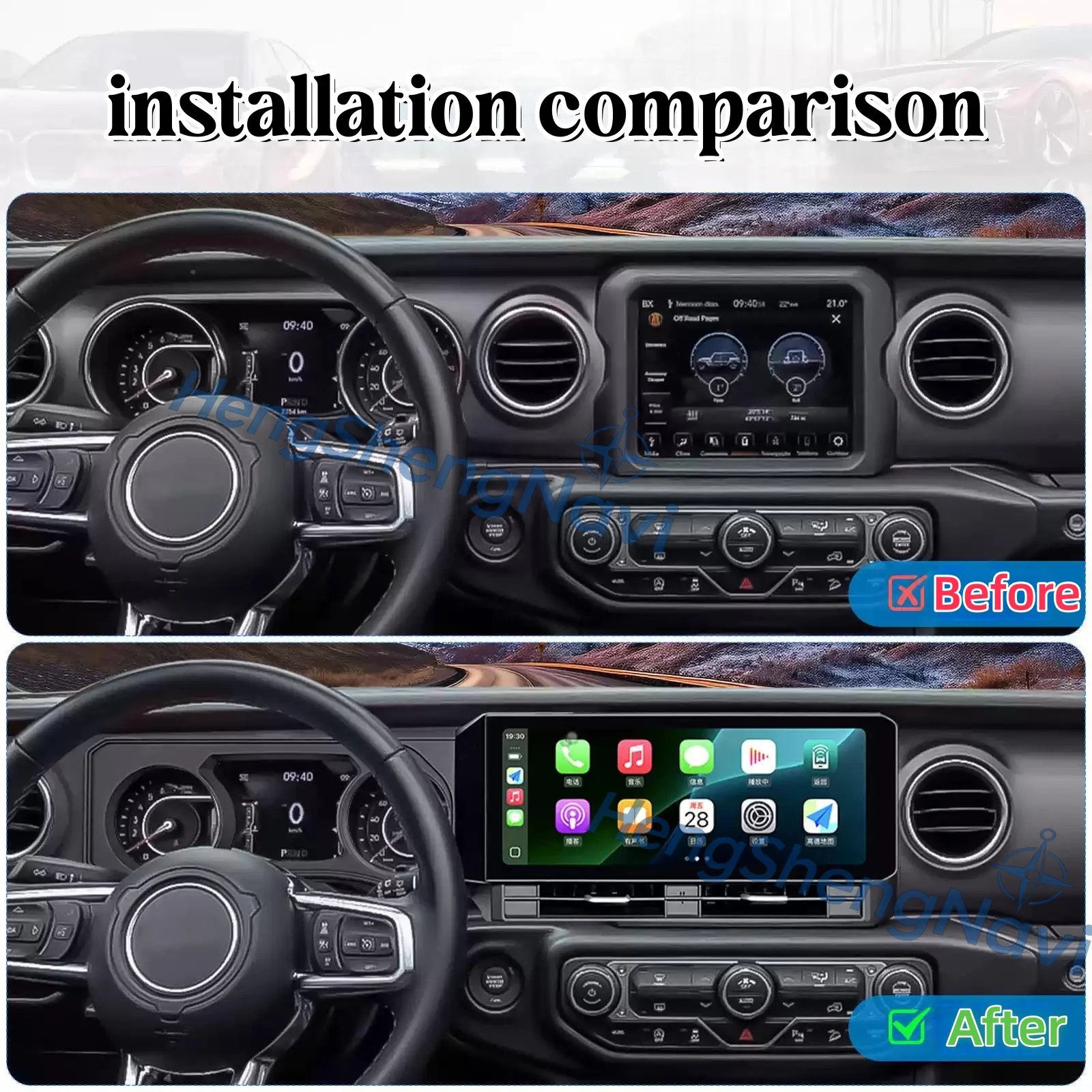 

HS12.3" Autoradio For JEEP Wrangler JL 2018 2019 2020 2021 Gladiator Car Radio Multimedia Video Player GPS Navi Carplay HeadUnit