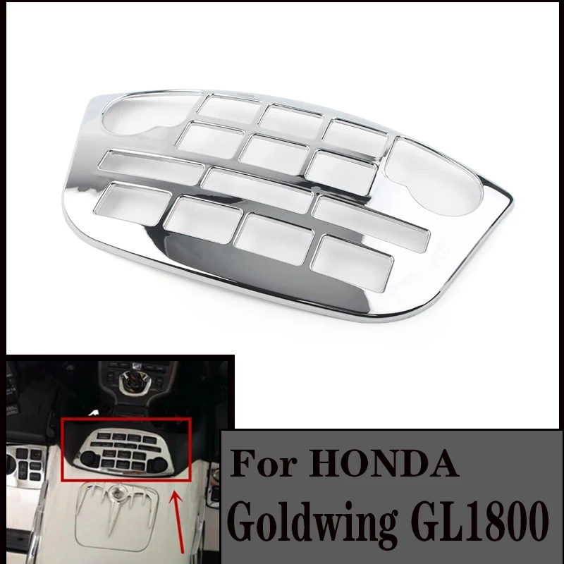 

GL 1800 Gold Wing Motorcycle Radio Accent Panel Trim Cover For Honda Goldwing GL1800 2001-2011 02 03 04 05 06 07 08 09 10 Chrome