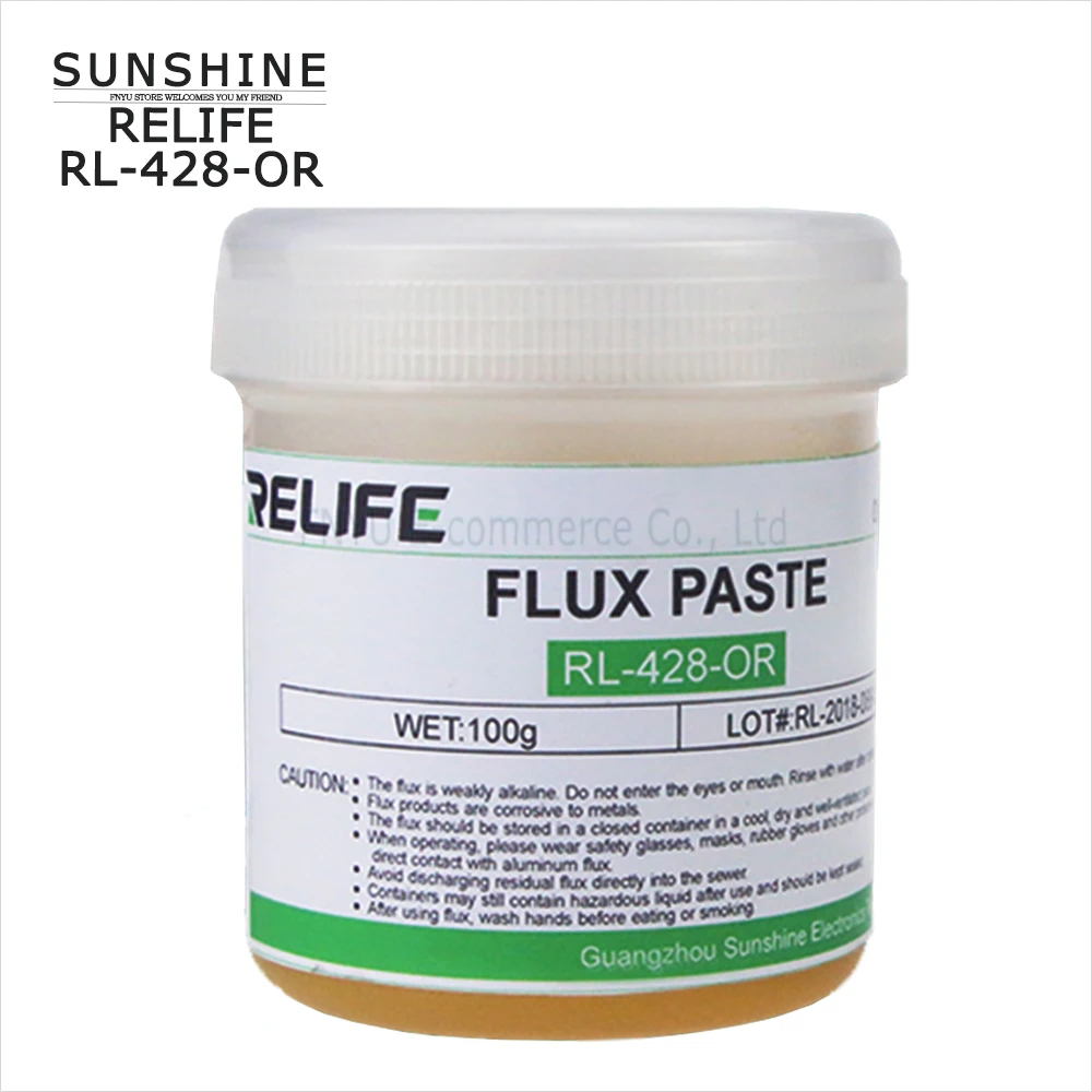 RELIFE RL-223-OR 100g PCB SMD BGA flux lead-free and halogen-free environmentally friendly no-clean rosin solder paste Solder