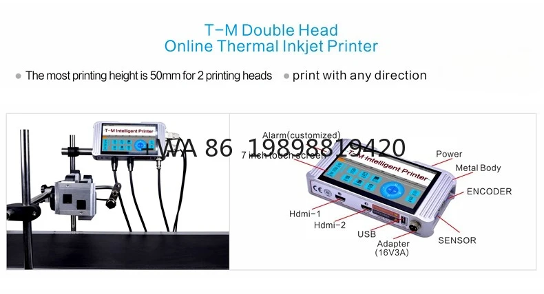 

Fast Dry Industrial Tij Inline Inkjet Printer Affordable Logo Date Label Manufacturer Low Price High Speed